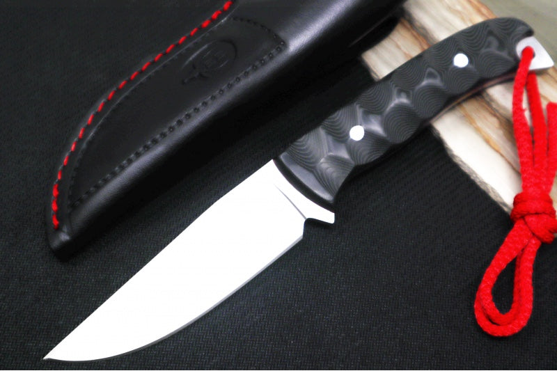 Muela Knives Husky-10M Fixed Blade - Black Micarta Handle / Sandvick 14C28N Blade / Leather Sheath