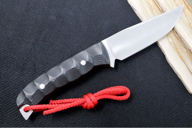 Muela Knives Husky-10M Fixed Blade - Black Micarta Handle / Sandvick 14C28N Blade / Leather Sheath