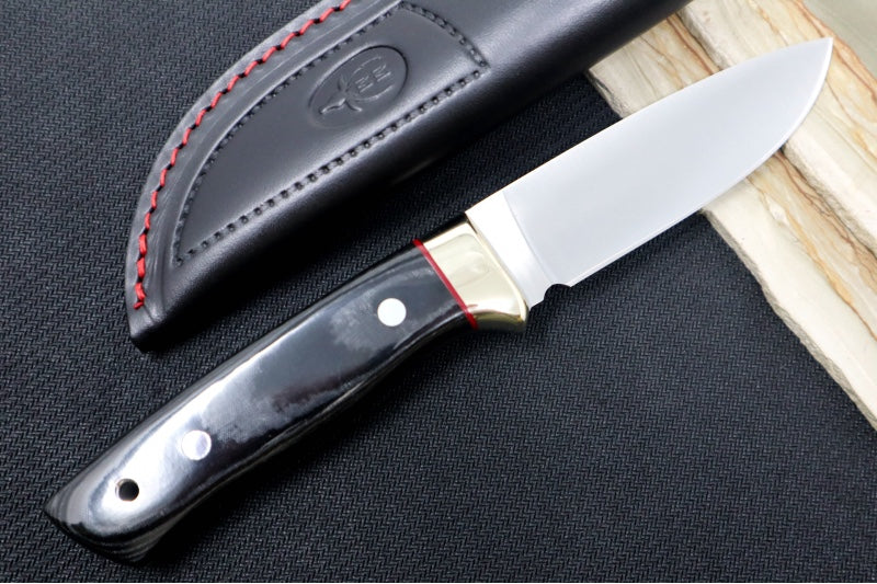 Muela Knives Kodiak-10M Fixed Blade - Black Micarta Handle / X50CrMoV15 Stainless Blade / Leather Sheath