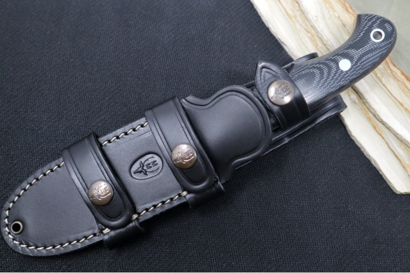 Muela Knives Viking.J-11M Fixed Blade - Black Micarta Handle / X50CrMoV15 Stainless Blade / Leather Sheath