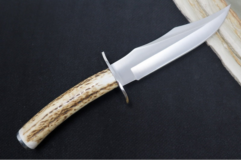 Muela Knives Gredos Bowie GRED-17 Fixed Blade - Genuine Stag Handle / X50CrMoV15 Stainless Blade / Leather Sheath