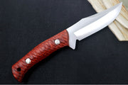 Muela Knives Lakhota-12R Fixed Blade - Sandlewood Handle / X50CrMoV15 Stainless Blade / Textured Leather Sheath - Northwest Knives