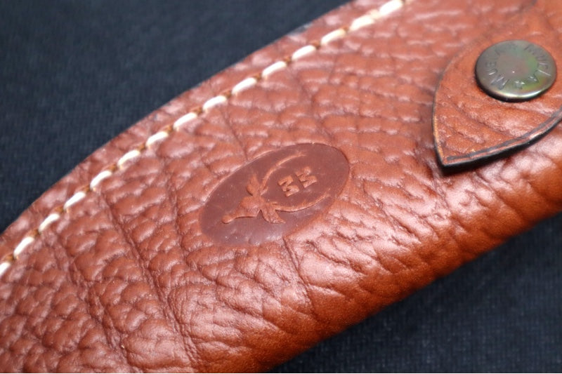 Muela Knives Lakhota-12R Fixed Blade - Sandlewood Handle / X50CrMoV15 Stainless Blade / Textured Leather Sheath