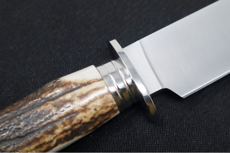 Muela Knives Elk-14A.I Fixed Blade - Genuine Stag Handle / X50CrMoV15 Stainless Blade / Leather Sheath