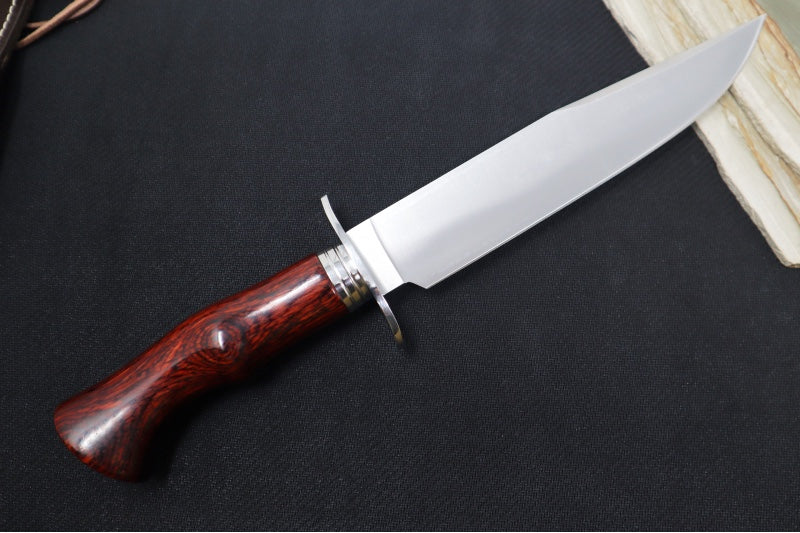 Muela Knives Cherokee-19R Fixed Blade - Coral Pakkawood Handle / X50CrMoV15 Stainless Blade / Leather Sheath - Northwest Knives