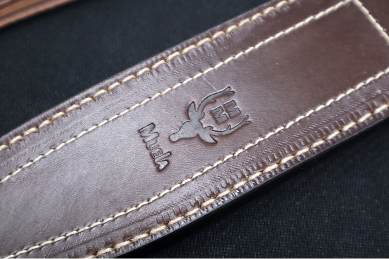 Muela Knives Cherokee-19R Fixed Blade - Coral Pakkawood Handle / X50CrMoV15 Stainless Blade / Leather Sheath