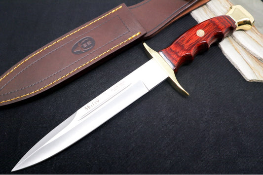 Muela Knives BW-19 Fixed Blade - Cocobolo Wood Handle / X50CrMoV15 Stainless Blade / Leather Sheath