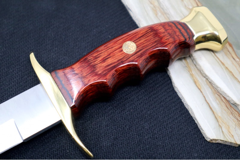 Muela Knives BW-26 Fixed Blade - Cocobolo Wood Handle / X50CrMoV15 Stainless Blade / Leather Sheath