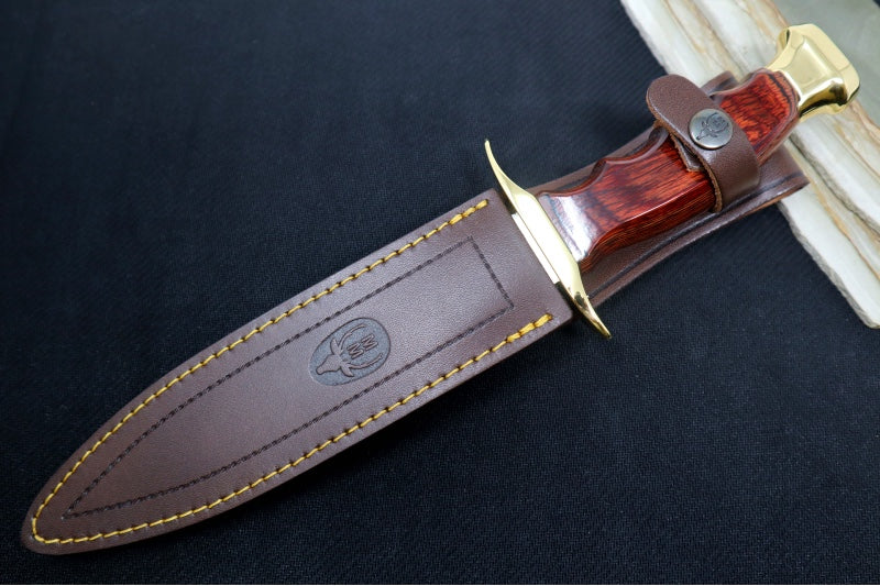 Muela Knives BW-26 Fixed Blade - Cocobolo Wood Handle / X50CrMoV15 Stainless Blade / Leather Sheath