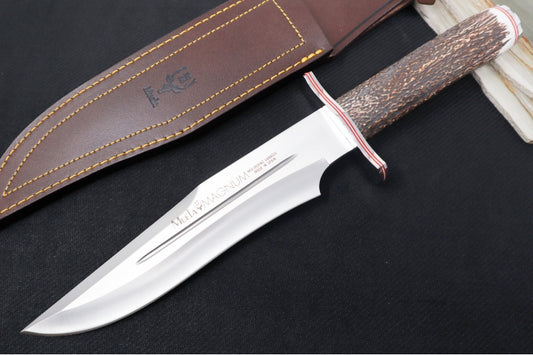 Muela Knives Magnum-23.TO Fixed Blade - Staghorn Handle / X50CrMoV15 Stainless Blade / Leather Sheath