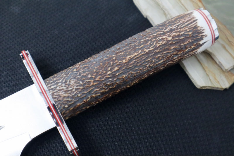 Muela Knives Magnum-23.TO Fixed Blade - Staghorn Handle / X50CrMoV15 Stainless Blade / Leather Sheath - Northwest Knives