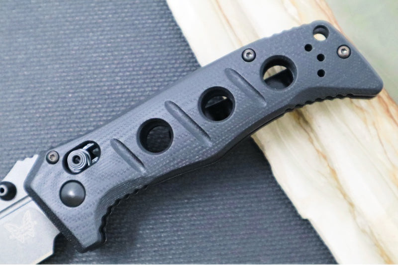 Benchmade 273GY-1 Mini Adamas - Black Drop Point Blade / Cru-Wear Steel / Black Handle - Northwest Knives