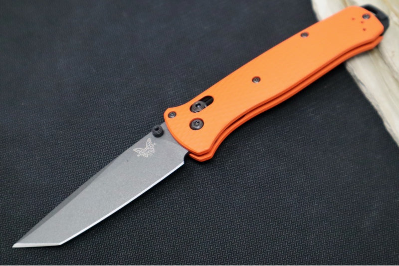 Benchmade 537GY-1 Bailout Custom - Hunter Orange Cerakote Aluminum Han ...