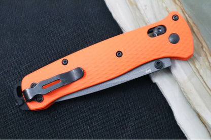 Benchmade 537GY-1 Bailout Custom - Hunter Orange Cerakote Aluminum Handle / M4 Tanto Blade
