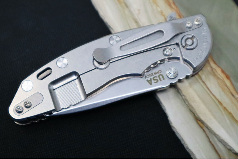 Rick Hinderer Knives XM-18 - 3.5" Spearpoint Blade / Stonewash Finish / Red G-10 Handle