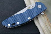 Rick Hinderer Knives XM-18 - 3.5" Spearpoint Blade / Stonewash Finish / Black & Blue G-10 Handle - Northwest Knives