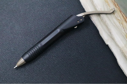 Microtech Siphon II Pen - Black Stainless Steel and Bronzed Apocalyptic Internals and Clip 401-SS-BKBZAP