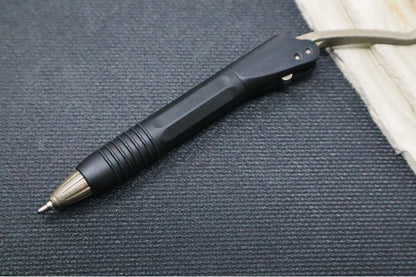 Microtech Siphon II Pen - Black Stainless Steel and Bronzed Apocalyptic Internals and Clip 401-SS-BKBZAP