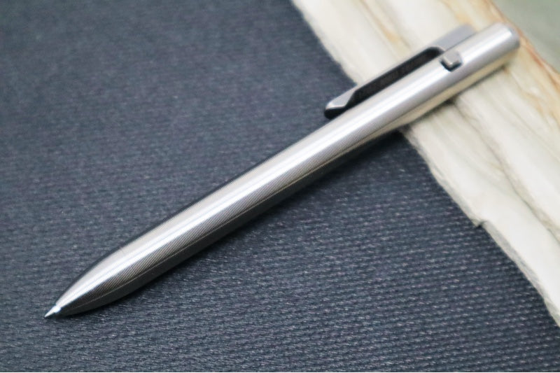 Tactile Turn Small Side Click Pen - Titanium Handle / Titanium Clip - Northwest Knives