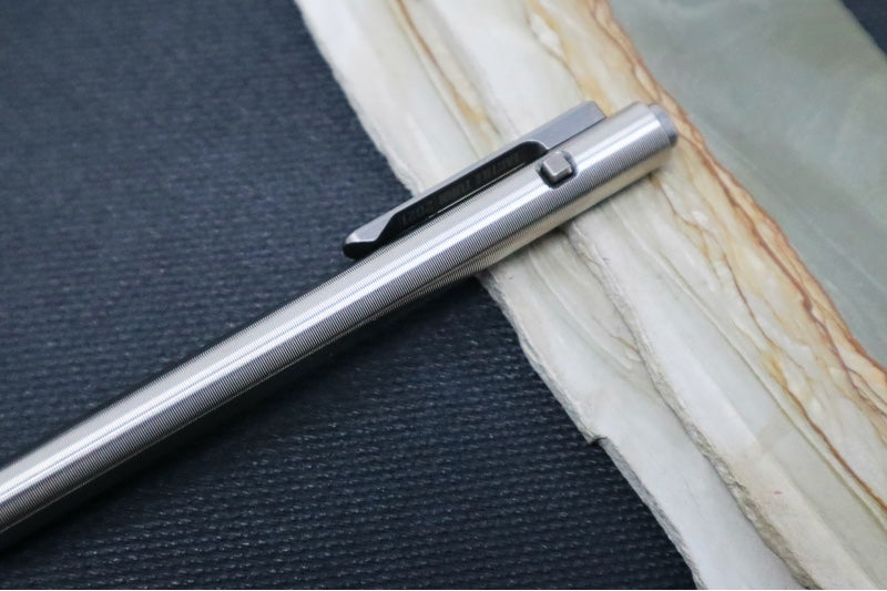 Tactile Turn Small Side Click Pen - Titanium Handle / Titanium Clip