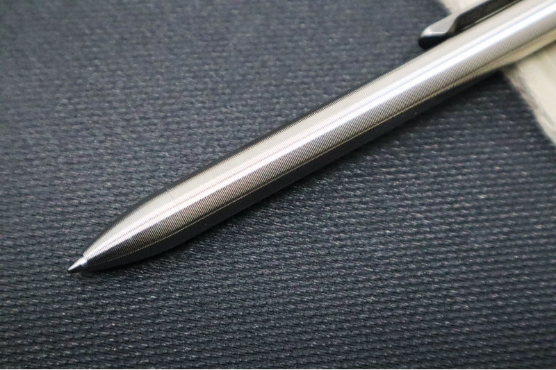 Tactile Turn Small Side Click Pen - Titanium Handle / Titanium Clip