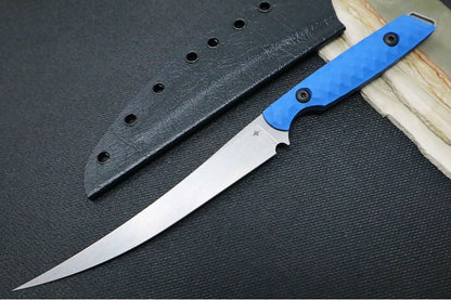 Toor Knives Avalon -Stonewashed Finished Blade / 154CM Steel / Leviathan Blue G10 Handle / Black Kydex Sheath 850022587603