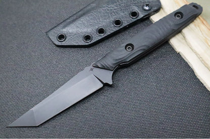 Toor Knives Kingpin - Shadow Black KG Gunkote Blade / CPM-3V Steel / Black G10 Handle & Red Liners / Kydex Sheath 850022587658