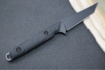 Toor Knives Kingpin - Shadow Black KG Gunkote Blade / CPM-3V Steel / Black G10 Handle & Red Liners / Kydex Sheath 850022587658