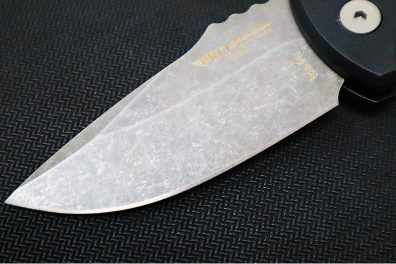 Pro Tech SBR Auto - Black Textured Aluminum Handle / Acid Washed Blade LG415 - Northwest Knives