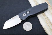 Pro Tech Runt Auto - Black Textured Aluminum Handle / Stonewashed Reverse Tanto Blade / CPM-20CV Steel R5205 - Northwest Knives