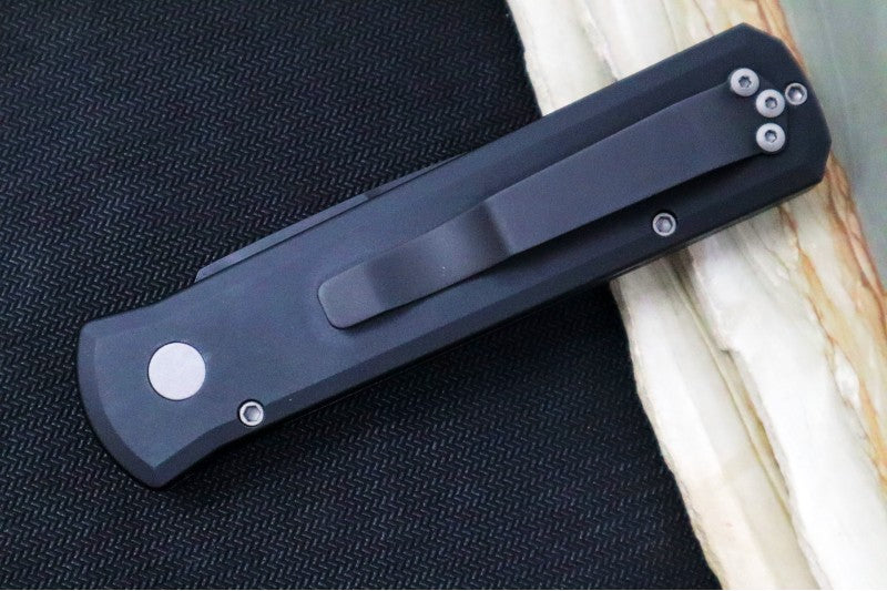 Pro Tech Godson Auto - Black Handle - 154CM Black Blade 721