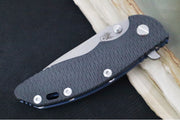 Rick Hinderer Knives XM-18 - 3.5" Spearpoint Blade / Battleworn Finish / Black G-10 & Blue Anodized Handle - Northwest Knives