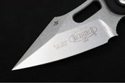 Microtech Stitch Auto - Wharncliffe Stonewashed Blade / Black Textured Milled Aluminum Handle 169-10 - Northwest Knives