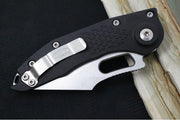Microtech Stitch Auto - Wharncliffe Stonewashed Blade / Black Textured Milled Aluminum Handle 169-10 - Northwest Knives