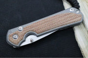 Chris Reeve Knives Small Sebenza 31 - Drop Point / Natural Canvas Micarta Inlay / Magnacut Steel S31-1212 - Northwest Knives