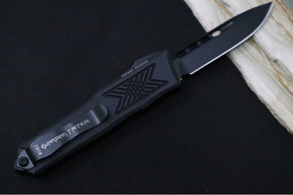 Guardian Tactical GTX-025 OTF - Black Finish / Elmax Steel / Drop Point Blade / Black Anodized Aluminum Handle 12-3111