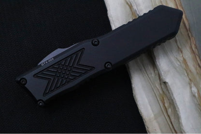 Guardian Tactical GTX-025 OTF - Black Finish / Elmax Steel / Drop Point Blade / Black Anodized Aluminum Handle 12-3111