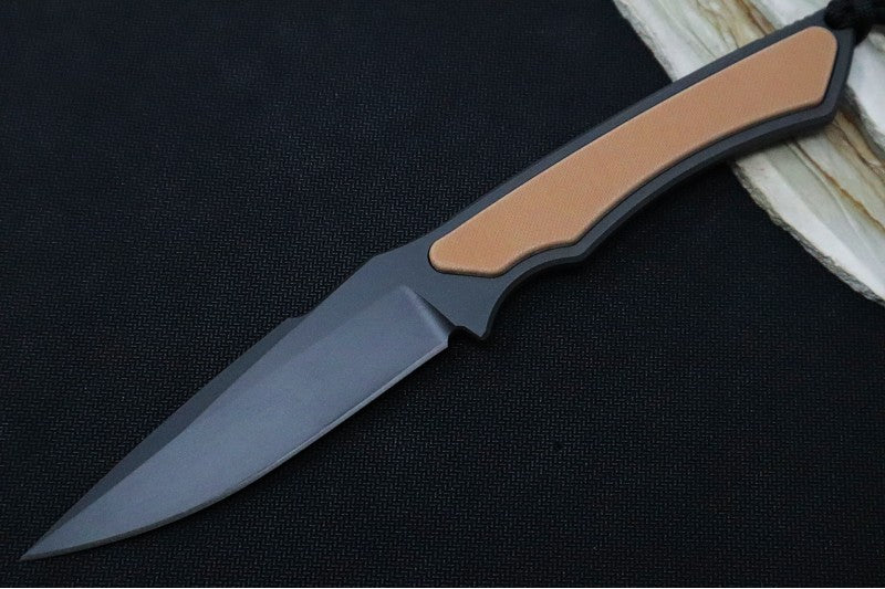 Spartan Blades Phrike Fixed Blade - Black CPM-S45VN Blade / Tan G-10 Handle / Kydex Sheath IMB Loop SB17BKTNKYBK