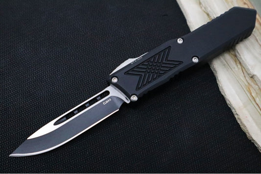 Guardian Tactical GTX-025 OTF - Two Toned Finish / Elmax Steel / Drop Point Blade / Black Anodized Aluminum Handle 12-3211