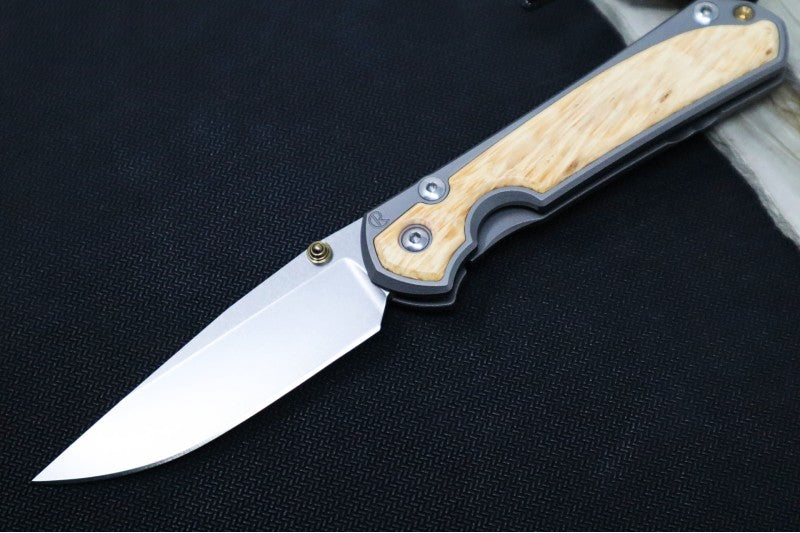 Chris Reeve Knives Small Sebenza 31 - Drop Point / Box Elder Inlay (A5) S31-1108