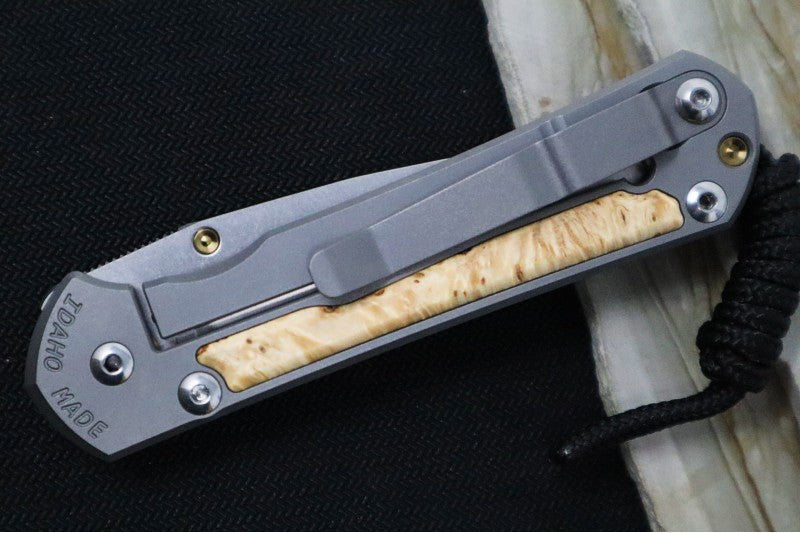 Chris Reeve Knives Small Sebenza 31 - Drop Point / Box Elder Inlay (A5) S31-1108