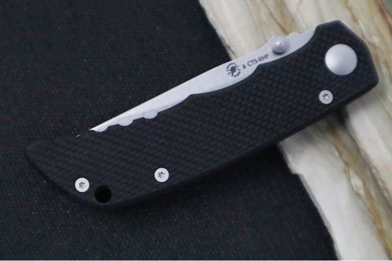 Spartan Blades Talos Folder - XHP Steel / Tumbled Finish / Black G-10 handle SFBL7BK - Northwest Knives
