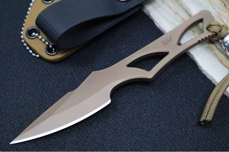 Spartan Blades ENYO Fixed Blade - Flat Dark Earth Blade / Tan Kydex Sheath SB2DE - Northwest Knives