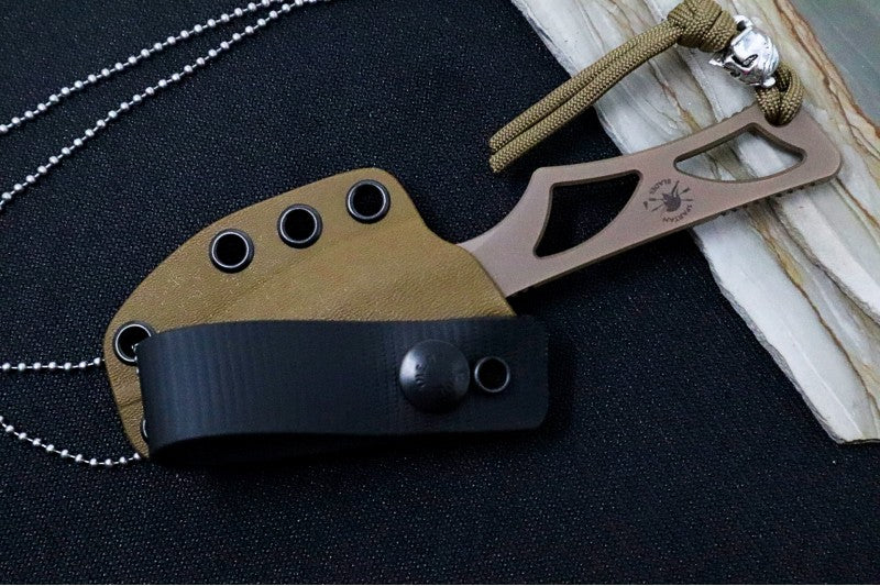 Spartan Blades ENYO Fixed Blade - Flat Dark Earth Blade / Tan Kydex Sheath SB2DE