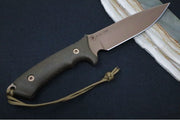 Spartan Blades Difensa Fixed Blade - Flat Dark Earth Blade / Green Handle Scales / Black Nylon Sheath SB19DEGRNLBK - Northwest Knives
