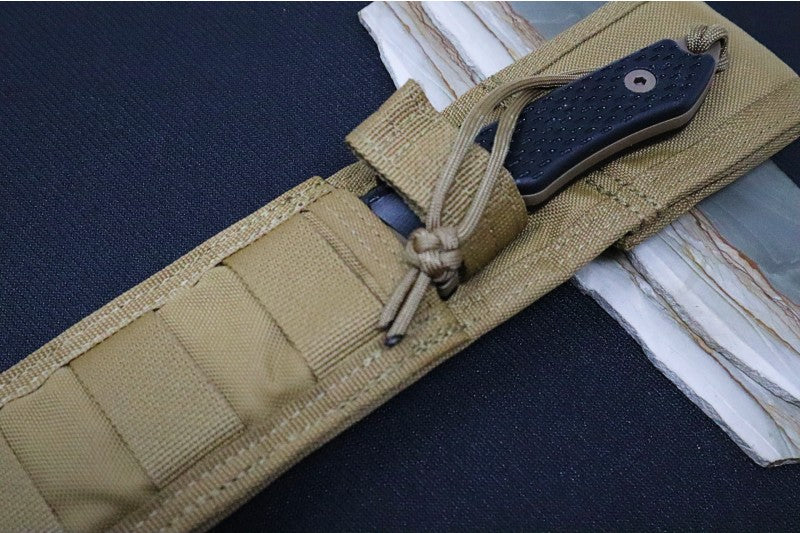 Spartan Blades Ronin Shinto Fixed Blade - Flat Dark Earth CPM-S45VN Blade / Black Micarta Handle / Tan Nylon Sheath SB47DEBKNLTN - Northwest Knives