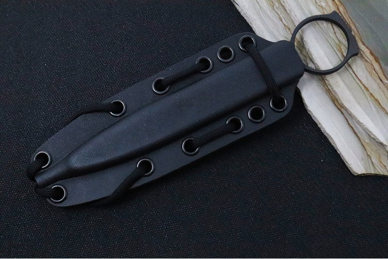 Spartan Blades CQB Tool Fixed Blade - Black Dagger Blade / Black Kydex Sheath SB9BK