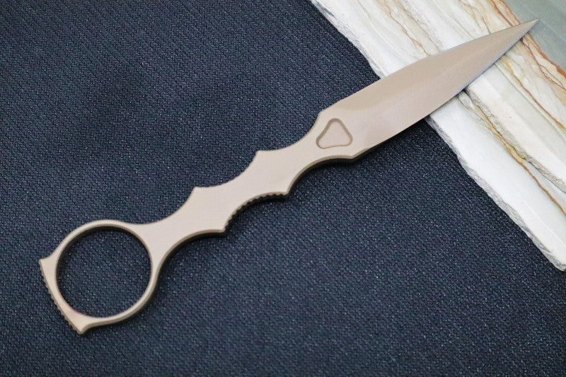 Spartan Blades CQB Tool Fixed Blade - Flat Dark Earth Dagger Blade / Tan Kydex Sheath SB9DE