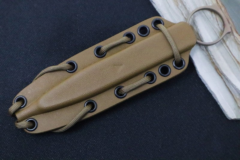 Spartan Blades CQB Tool Fixed Blade - Flat Dark Earth Dagger Blade / Tan Kydex Sheath SB9DE