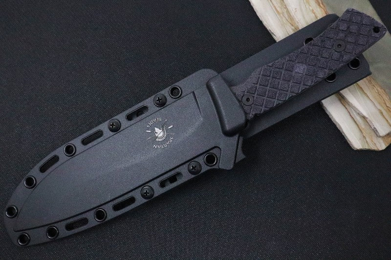 Spartan Blades Machai Fixed Blade - Black Blade / Black Micarta Handle / Black Retention Sheath SBL002BKBK